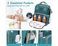 Thumbnail for Nappy bag worn as backpack by parent