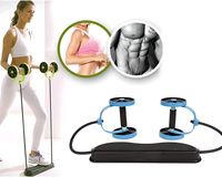 Thumbnail for AB Roller – 2-in-1 AB Roller with Resistance Bands for Core Strength