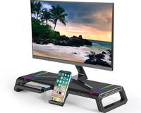 Thumbnail for Monitor Stand Riser – RGB Monitor Stand Riser with USB Hub & Drawer