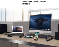 Thumbnail for Monitor Stand Riser – RGB Monitor Stand Riser with USB Hub & Drawer