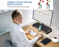 Thumbnail for Monitor Stand Riser – RGB Monitor Stand Riser with USB Hub & Drawer