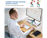 Thumbnail for Monitor Stand Riser – White RGB Monitor Stand Riser with USB Hub