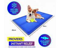 Thumbnail for Pet Cooling Pad XXL – Gel Ice Mat for Dogs & Cats No Freezing Needed Blue