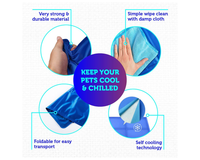 Thumbnail for Pet Cooling Pad XXL – Gel Ice Mat for Dogs & Cats No Freezing Needed Blue