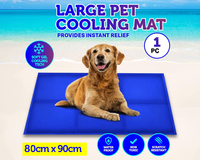 Thumbnail for Pet Cooling Pad XXL – Gel Ice Mat for Dogs & Cats No Freezing Needed Blue