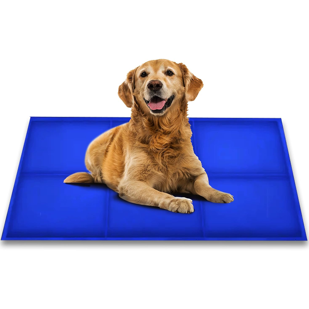 Pet Cooling Pad XXL – Gel Ice Mat for Dogs & Cats No Freezing Needed Blue