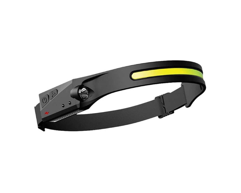 Close-up of headlamp LED lights