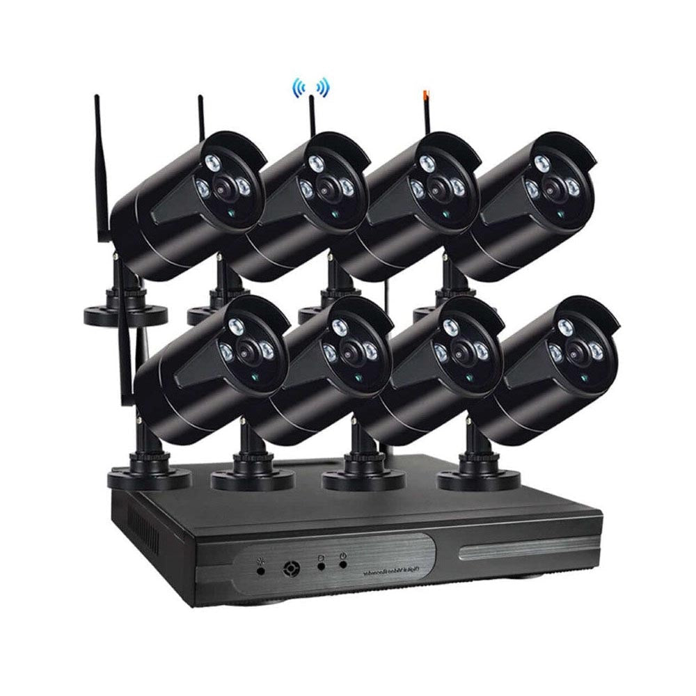 8 channel wireless security camera system NVR