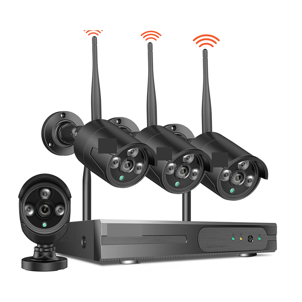 Wireless CCTV Camera System – 4CH 720P NVR Kit with 4 Outdoor IP Cameras