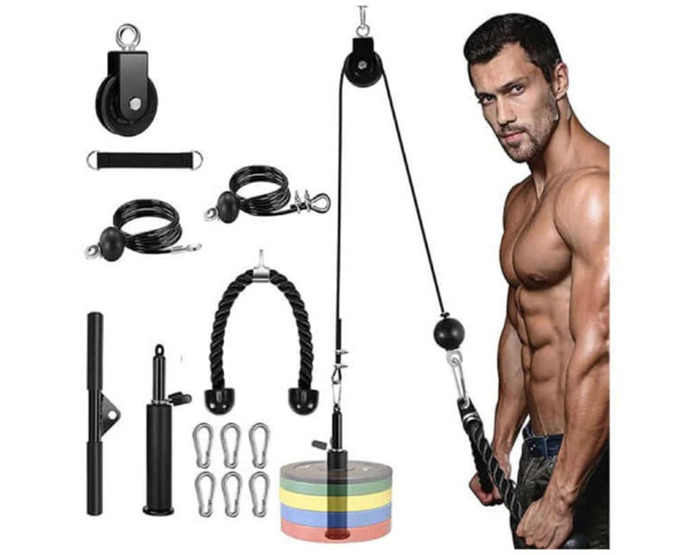 Load pin and weight clip on pulley system