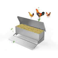 Thumbnail for Automatic Chicken Feeder 10kg aluminium with treadle platform