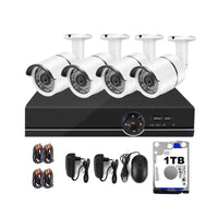 Thumbnail for Security camera system 1TB storage 4 channel showing power splitter cable