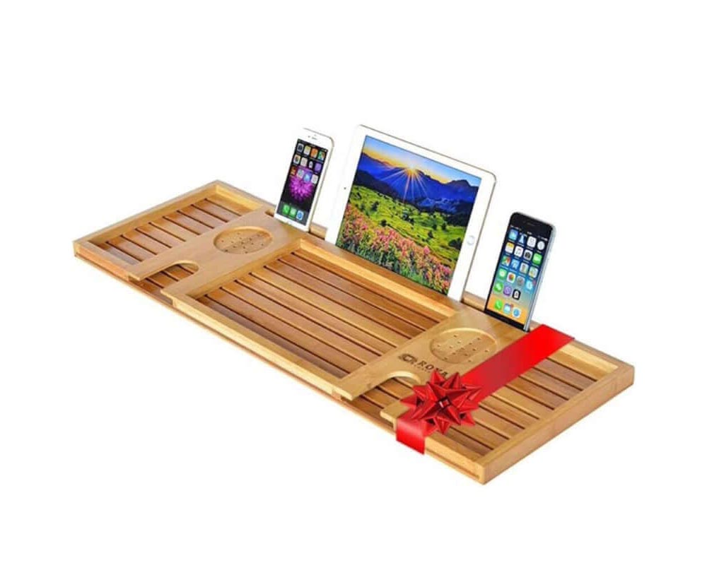 Bamboo bath serving tray