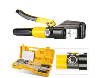 Thumbnail for Crimping tool used on aluminium wire in workshop