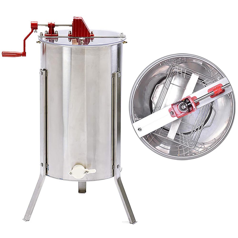 4 frame manual honey extractor stainless steel