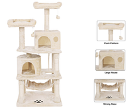 Thumbnail for Cat Tree 150CM with Scratching Posts Hammock