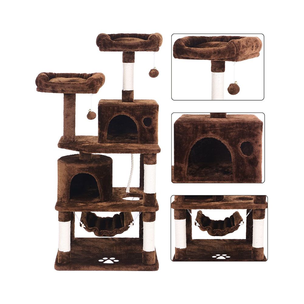 Cat tree padded platform with raised edges