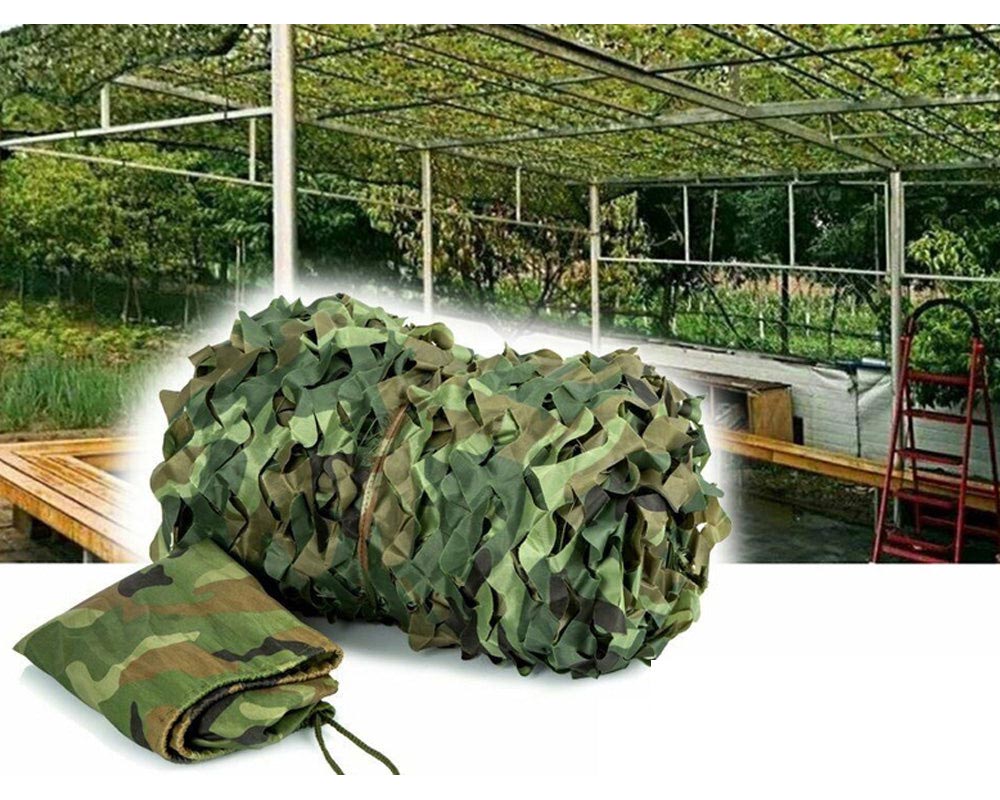 Lightweight camo net rolled for transport