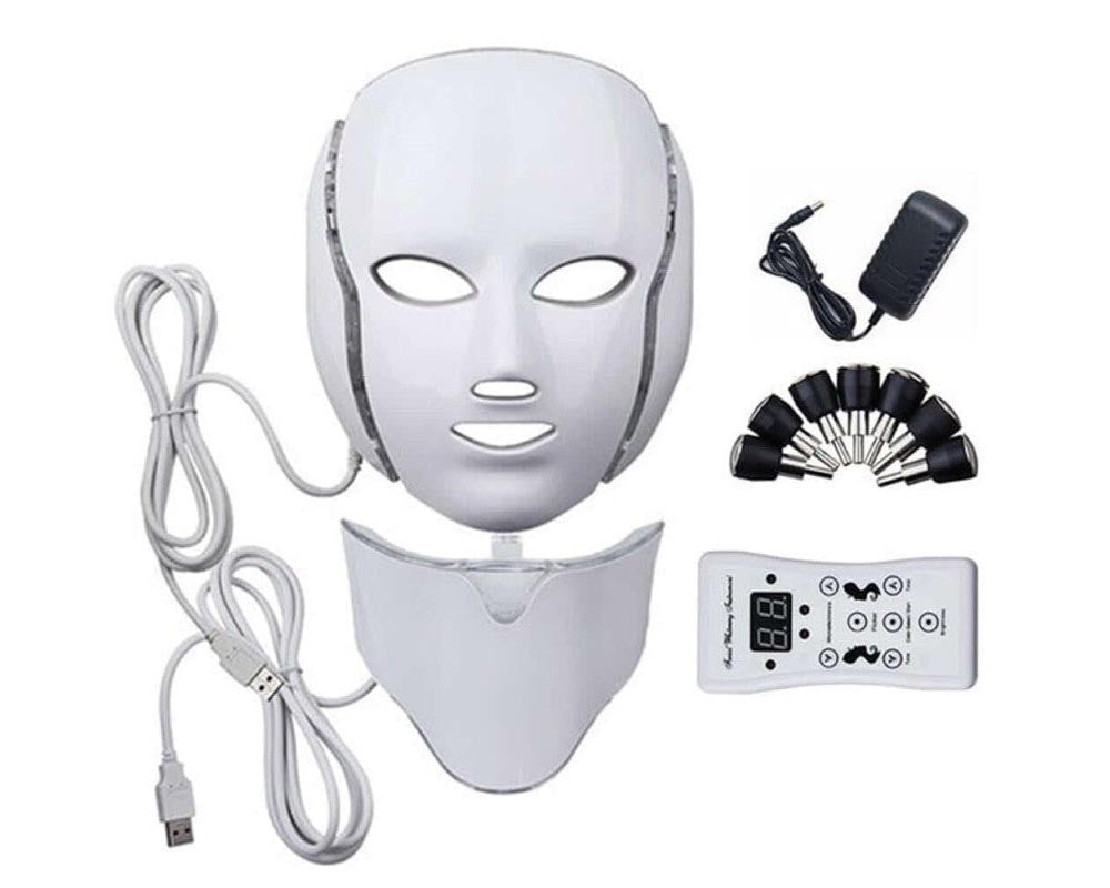 Close-up of mask USB power connection