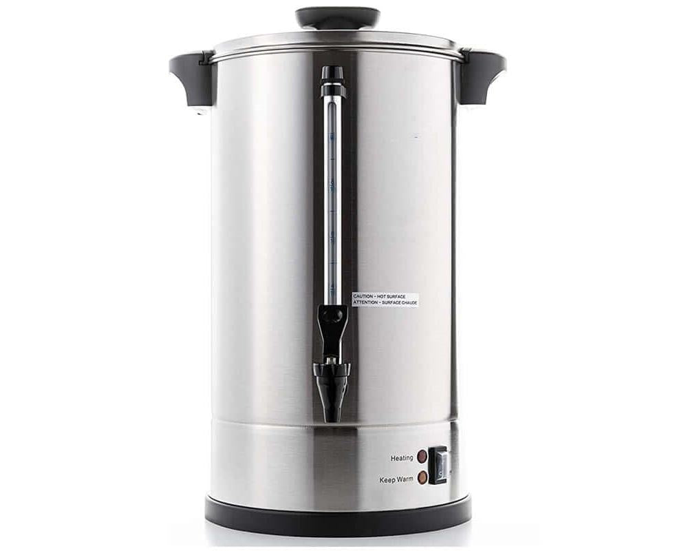 Hot water urn 25L in commercial kitchen setting