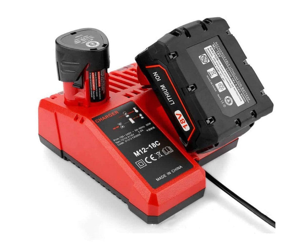 Side angle of Milwaukee battery charger