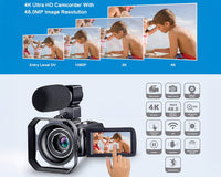 Thumbnail for Wifi Video Camera 4K Camcorder Portable