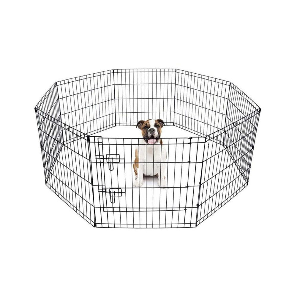 Playpen used outdoors in garden setting