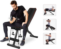 Thumbnail for Weight bench in home gym setting with weights