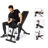 Thumbnail for Side view of adjustable weight bench with incline
