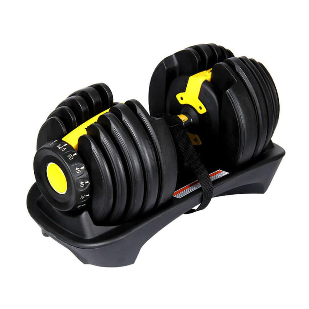 Adjustable dumbbells set with dial system