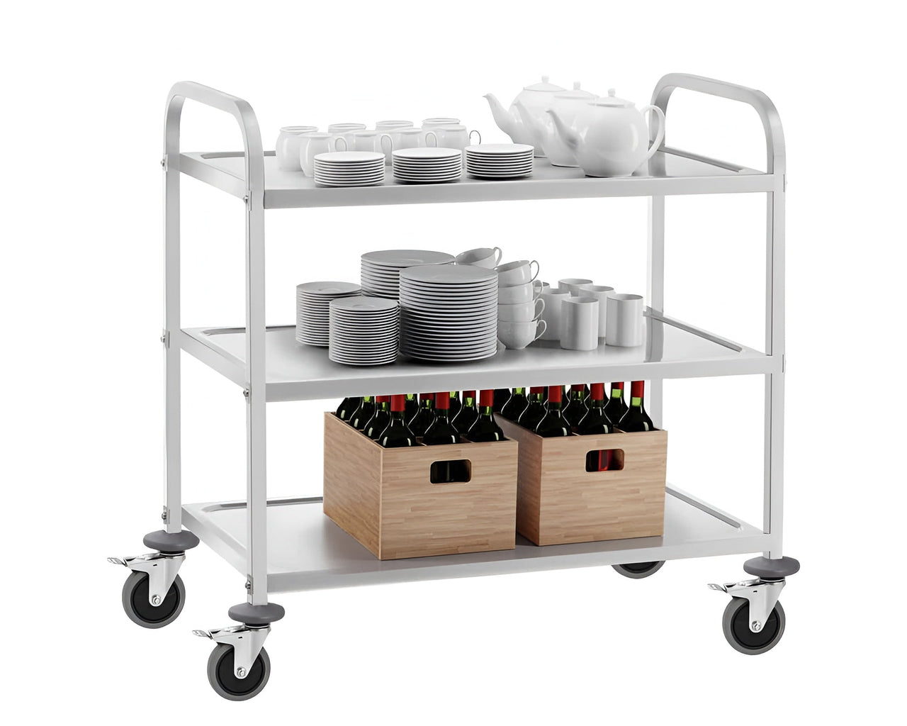 easy clean kitchen trolley