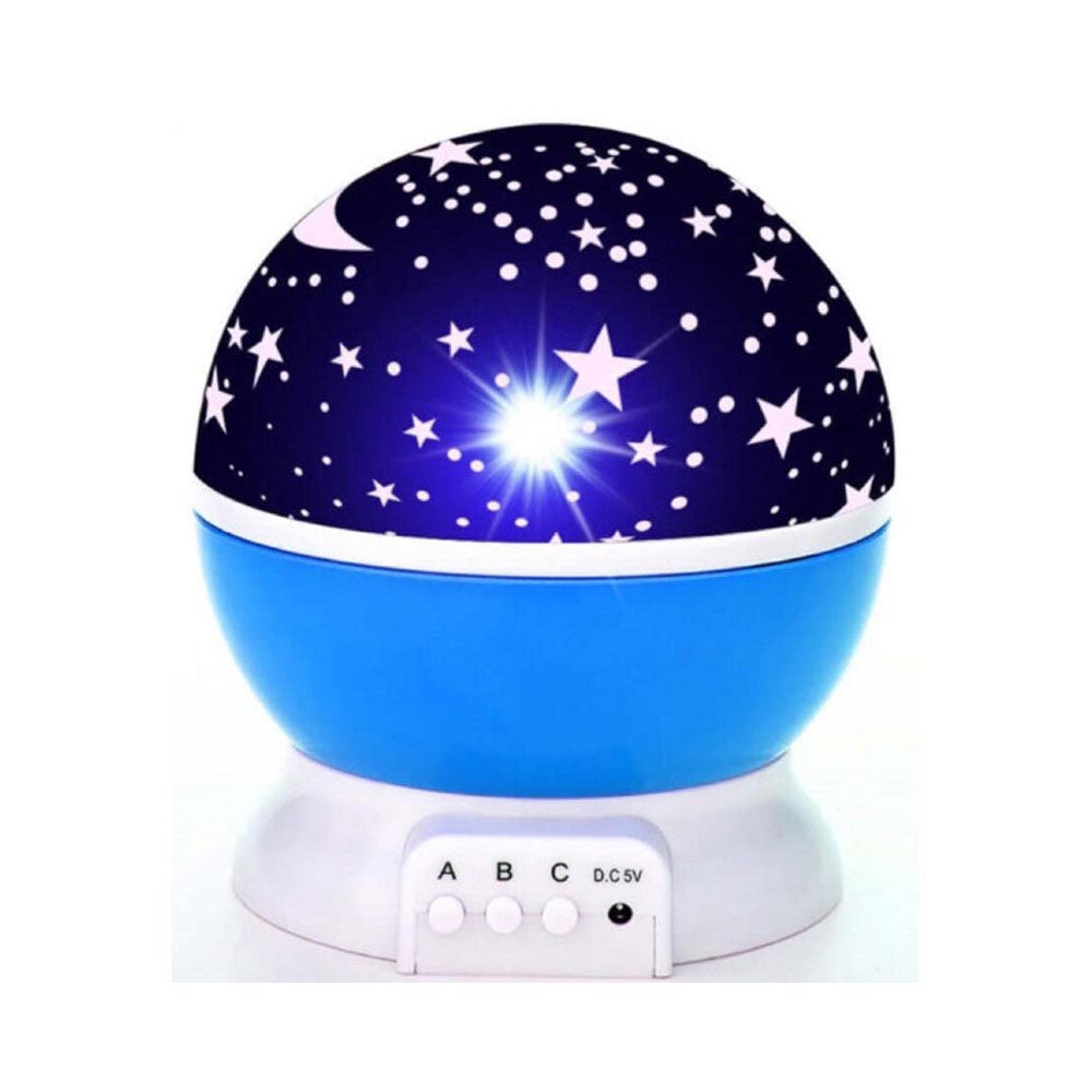 Starry sky projector with moon cover attached