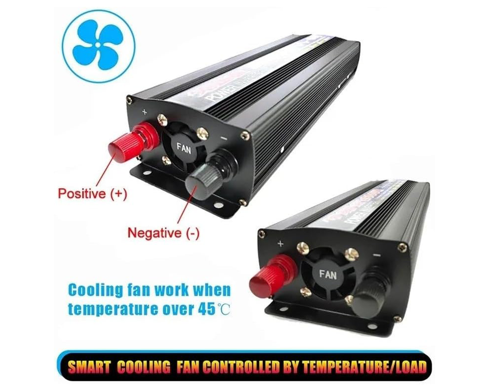 Inverter showing pure sine wave output label