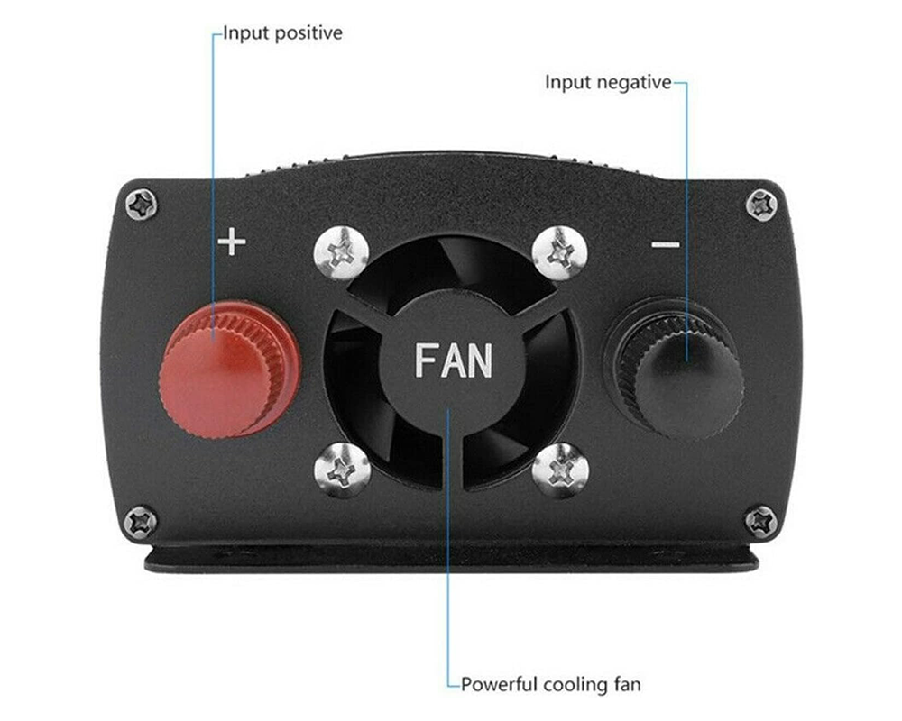 Inverter placed on car seat for use