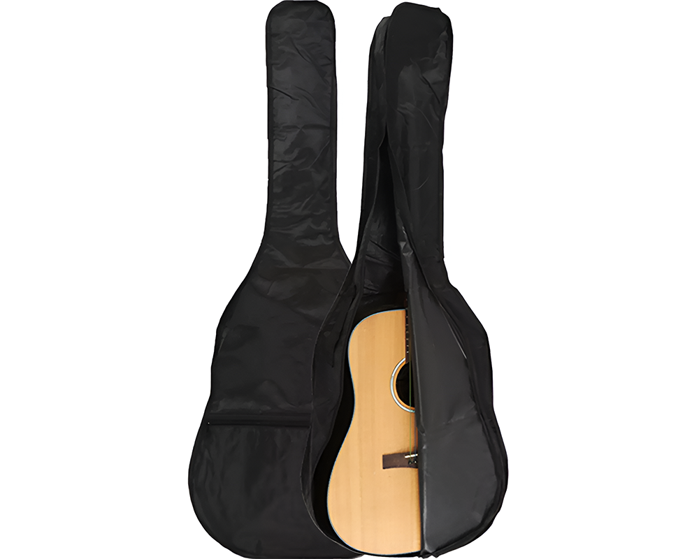 Guitar bag with reinforced stitching details