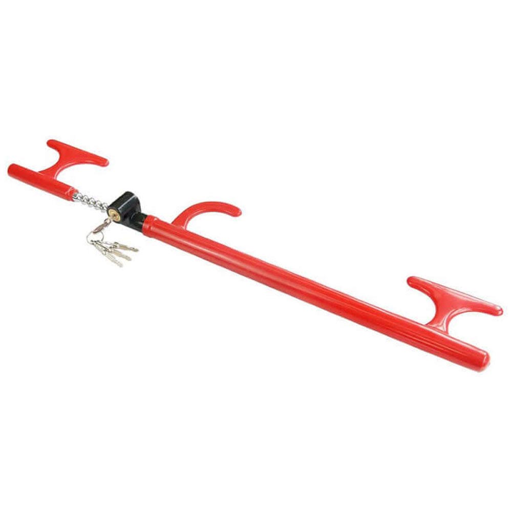 Steering lock packaged with 2 keys