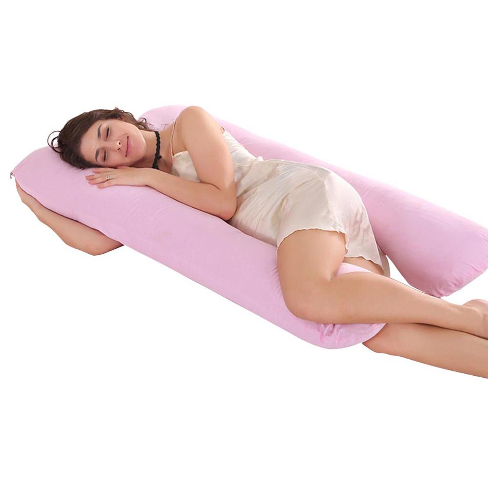 Pregnancy pillow with removable cover for easy washing