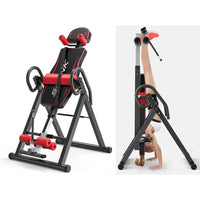 Thumbnail for Inversion table with ratchet ankle holders