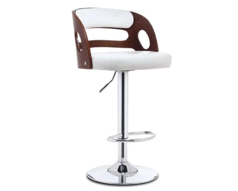 Barstools Retro Chair Footrest PU Seat Steel Frame sturdy construction