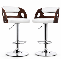 Thumbnail for Bar stools 2pcs set with PU seats black