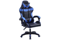 Thumbnail for Gaming Chair Racing Style Ergonomic PU Leather Black retractable footrest