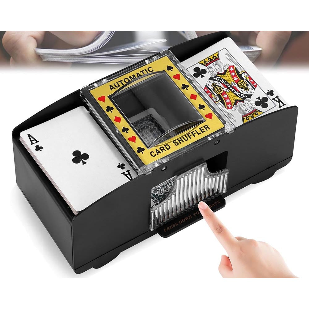 Card shuffler packaged ready to use