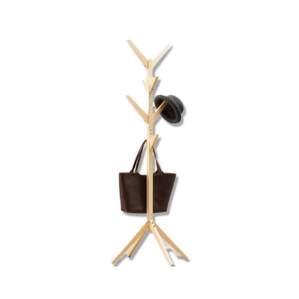 Coat rack with coats hanging neatly