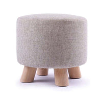 Thumbnail for Grey ottoman footstool in modern living room