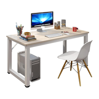 Thumbnail for 120cm white computer desk front view with storage