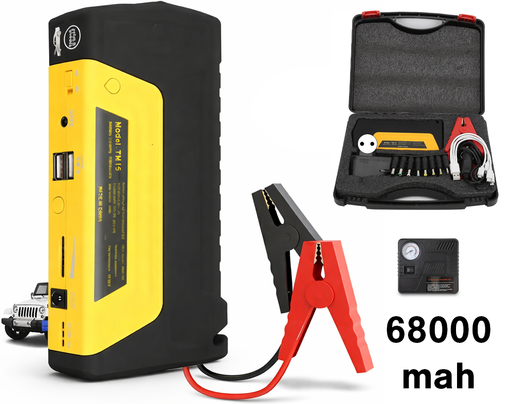 Jump starter showing control buttons