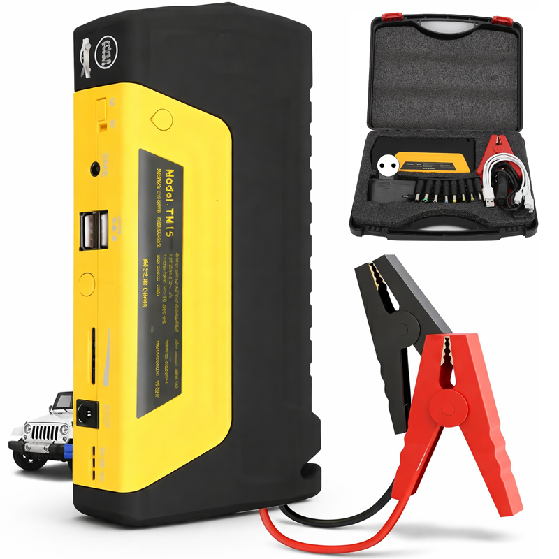 Multi-function jump starter in use