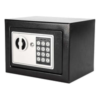 Thumbnail for Digital safe box black with silver panel front view