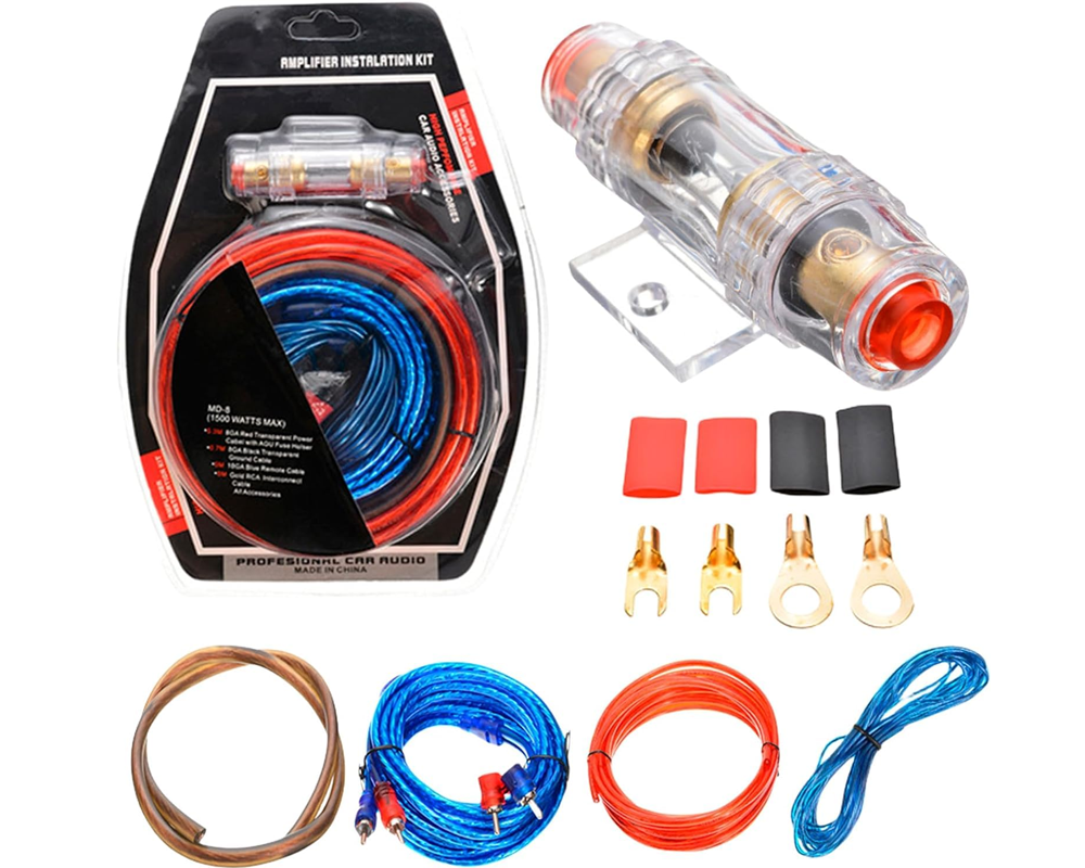 Complete wiring kit for car subwoofer