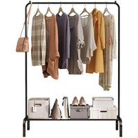 Thumbnail for Cloth rack metal rail side angle